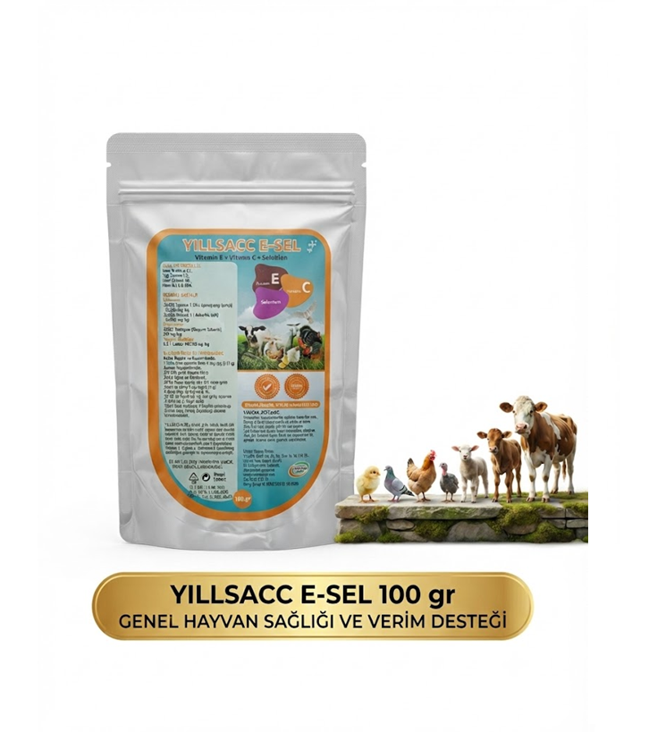  Yillsacc E-Sel 100 gr - Hayvanlar İçin E Vitamin Selenyum   ve Verim Desteği